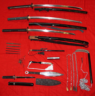 Ninja-Waffen Ninjutsu Waffenauswahl